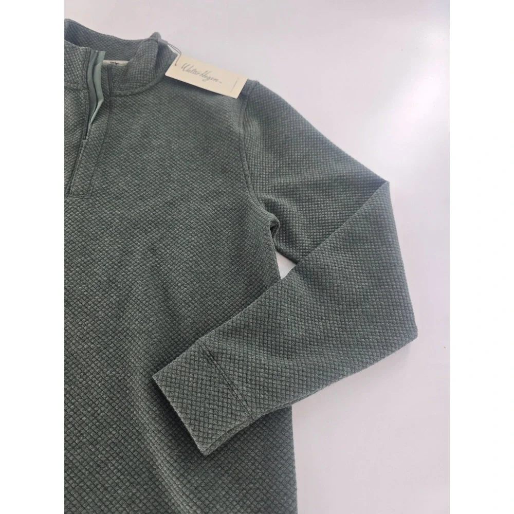 Walter‎ Hagen Clubhouse Midweight 1/4 Zip Pullover Sweater Men's S Green New